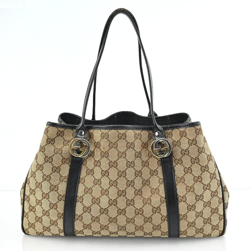 Auth Gucci Twins Heart Gg Tote Bag #47316G21B - Picture 1 of 12